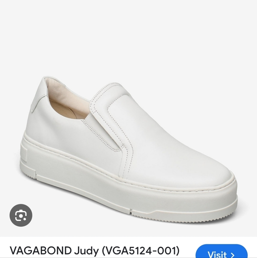 Vagabond Women's Judy Platform White Slip-On Sneakers